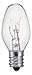 Philips 133876 Clear 15-Watt C7 1/2 Candle Base Ceiling Fan Light Bulb, 2 Pack