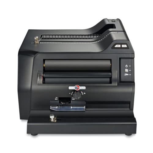 Photo 1 of Rhin-O-Tuff CBS3000 Coil Binding System 3000, Black; All-in-One Spiral Punch, Bind, and Crimping Systeml; LED Panel; Open-Ended Punch Throat; Dual Coil Rollers; Power Crimper; Oval Hole; Foot Pedal