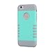 iPhone 6S Plus Case, Pandawell 3-piece Shock Absorbing Hybrid Defender Armor Rubber Case Cover for Apple iPhone 6S Plus/iPhone 6 Plus 5.5 with Screen Protector (Mint Green/Grey)