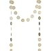 Ling's moment Circle Dots Paper Garland (Champagne Gold Glitter) for Wedding, Baby Shower, Festival Items & Party Decorations, 2.5