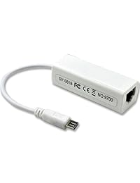 Uxcell Micro USB a adaptador de tarjeta de red Ethernet RJ45 connoctor para Windows 98SE ME