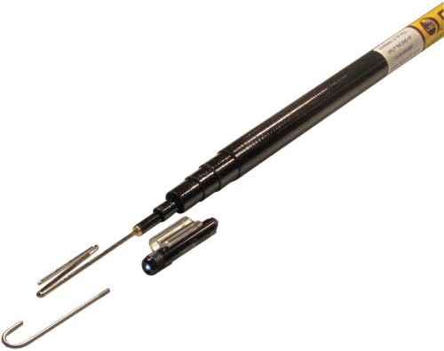 1 - Grabbit(TM) Telescoping Pole with Z-Tip &amp; J-Tip (18ft), Lightweight, shockproof, sturdy, friction-self-locking telescoping fiberglass poles , Indispensable for running, pushing or pulling wires or cables indoors or outdoors , 82-118