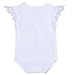 FYMNSI Baby Girls 1st Birthday Unicorn Cake Smash Floral Romper + Skirt + Unicorn Headband + Shoes 4PCS Outfits White