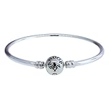 PANDORA Sterling Silver Bangle with Bead Clasp, 7.5-Inch