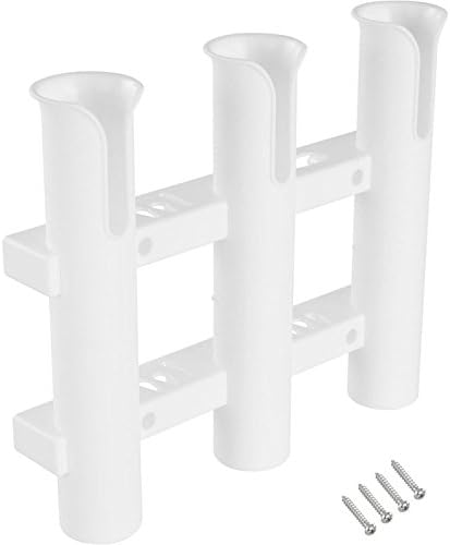 Single Piece 3 Rack/ Pole/ Tubes Rod Holder, White XIAMEN OCEANGATE