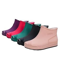 Women's Fashion Rain Boots Warm Water Proof Rubber
