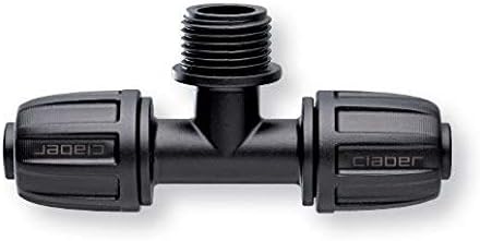Claber - 3-Way with External Thread 1/2 (B.S) Gr, Black