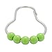Amazer Shower Curtain Hooks, Decorative Shower Curtain Hooks Stainless Steel Shower Curtain Hooks and Shower Hooks for Bathroom Shower Rods Curtains-Set of 12, Green