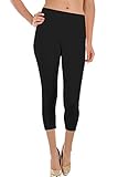 High Quality Solid Capris (Charcoal Gray, Regular)
