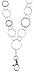 Anna Circle Link Lanyard Necklace (Silver)