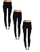 American Casual Women's 3 Pack Seamless Fleece Lined Leggings,Small / Medium,Black 3 Pack