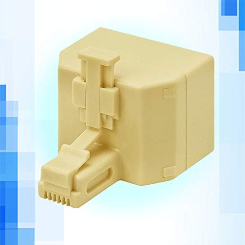 RocketBus RJ11 Plug 1 to 2 Dual Phone Line Splitter Wall Jack Split into Two Modular Converter Adapter for Office Home ADSL DSL Fax Model Cordless Phone System - Thumbnail 2