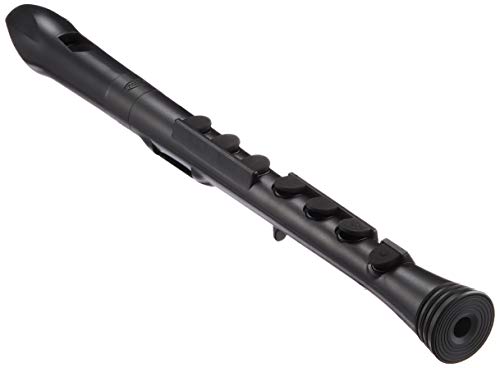 NUVO ヌーボ プラスチック製管楽器 Recorder+ ソプラノリコーダー ジャーマン式 シリコンキー仕様 Black/Black N320RDBBK 【国内正規品】