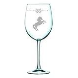Horse wine glass with barbwire, 19 oz.