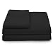 Cosy House Collection Luxury Bamboo Bed Sheet Set - Hypoallergenic Bedding Blend from Natural Bamboo Fiber - Resists Wrinkles - 4 Piece - 1 Fitted Sheet, 1 Flat, 2 Pillowcases - Queen, Black