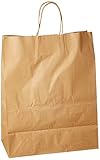 Generic Natural Kraft Paper Retail Shopping Bags with Rope Handles, 13 x 7 x 17 Inches, 50 Count