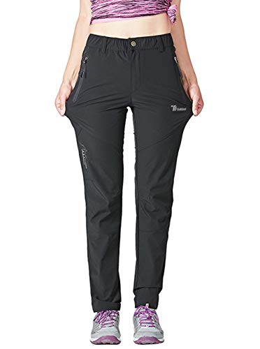 YSENTO Womens Outdoor Quick Dry Hiking Trousers Lightweight Water Resistant Walking Climbing Pants With Zipper Pockets