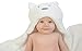 LURDDESLURDDES Cute Baby Newborn Boys Girls Hooded Blankets Unisex Bear Hoodie White Swaddle Plush Blanket