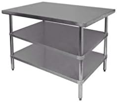 Stainless Steel Work Table Food Prep 30 x 24 with Double Undershelf