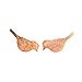 NOUMANDA Tiny Brushed Bird Stud Earrings Women Small Vivid Love Bird Earrings Jewelry (rose gold)