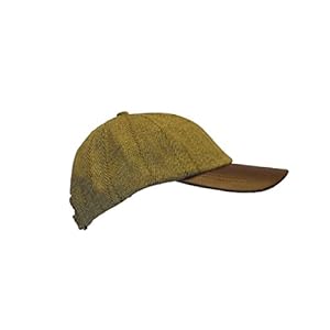 Walker & Hawkes – Unisex Derby Waterproof Branded Tweed Baseball Cap Leather Peak Hat