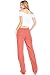 Celebrity Pink Women's Wide Leg Linen Pants (M, Coral)