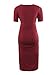 Liu & Qu Women's Maternity Bodycon Ruched Side Dress Casual Short & 3/4 Sleeve Dress for Daily Wearing Or Baby Shower