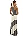 PattyBoutik Women Racerback Striped Maxi Dress (Gray and Ivory White Small)