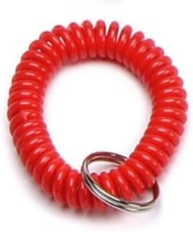 Flexcoil Wristlet - Great alternative to neck lanyards - 4 Colours (Red)