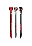 Funko POP Marvel: Deadpool Pen Toppers 1 Red, 1Grey, 1 Black - 3 Pack Set