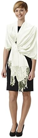 PASKMLNA Beautiful Solid Colors Luxurious Pashmina Scarf Perfect Party Favor