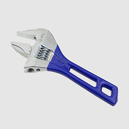 Vogueing Tool Adjustable Spanner 5" 140MM Lightweight Wrench Compact Soft Grip Wide Jaw Hand Tool Blue Short (Jaw Width Capacity:30MM)