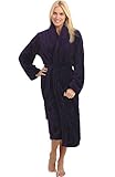 Del Rossa Women's Classic Fleece Shawl Collar Bathrobe Robe