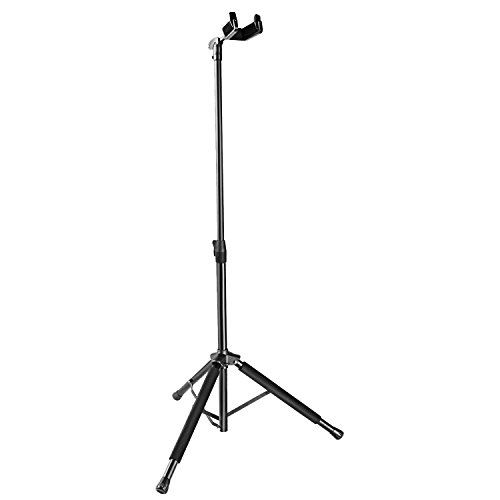 Neewer Tripod Guitar Stand Durable Metal Construction with Adjustable Height 24.4-43.3 inches/62-110 centimeters, Loads up to 33 pounds/15 kilograms for Electric, Acoustic, and Bass Guitars (Black)