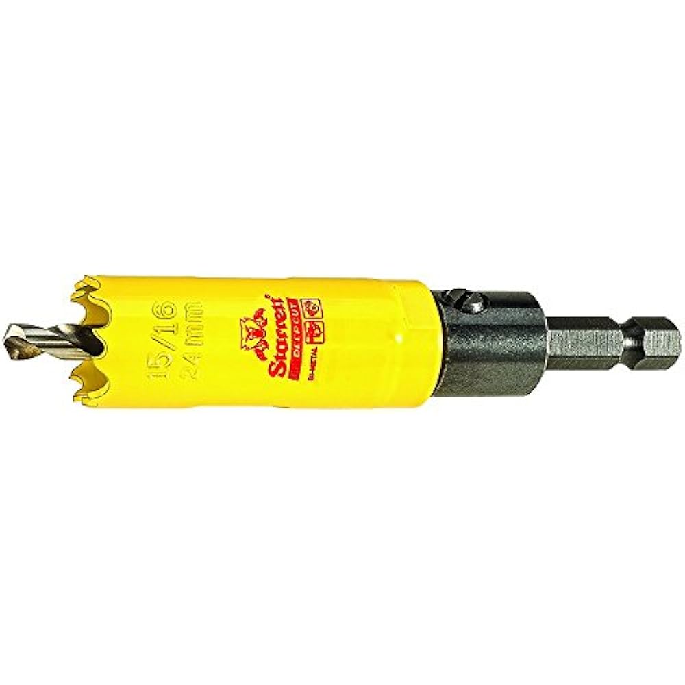 HSS BIMetal, DEEP Cut Hole Saw Arbor, 15/16" 24MM Diameter Industrial