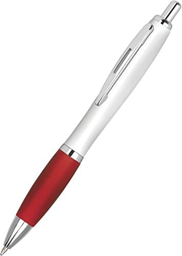 Stamp Design 4U Full Colour Printed Personalised Contour Pens Promotional *Qty - 1* - RED PEN GRIPS