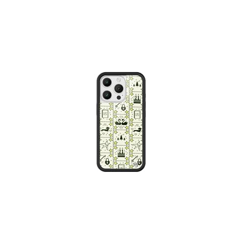 Wildflower Cases - Compatible with iPhone 16 Pro | Protective Black Bumper, 6.5ft Drop Test Certified, Women Owned Small Business | Aesthetic Green Stars Music Trendy | Collab - Gracie Abrams