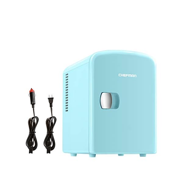 Chefman Mini Heladera MakeUp 6 latas 4 Litros | Celeste - Imagen 6