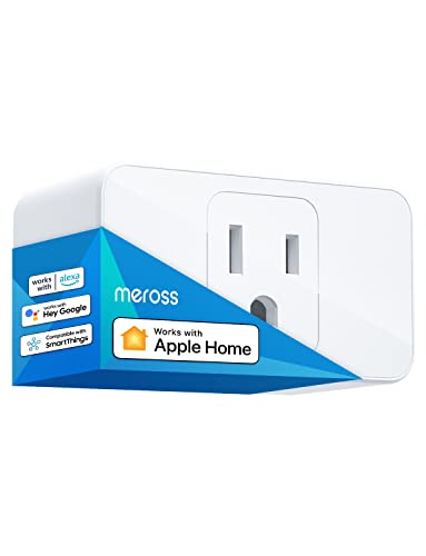 Meross Smart Plug Mini, 15A & Reliable Wi-Fi, Support Apple HomeKit, Siri,...