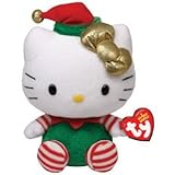 Ty Beanie Babies Hello Kitty - Green Christmas Outfit
