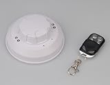 White Smoke Detector Model with Hidden Camera DVR Remote Control 1280*720p Night Vision Video Surveillance DVR