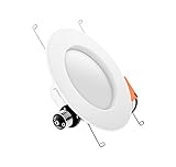 Hyperikon 6 Inch LED Downlight (5 Inch Compatible), Dimmable, 19W, Retrofit LED Recessed Lighting Fixture, 3000K, CRI94, Ceiling Light