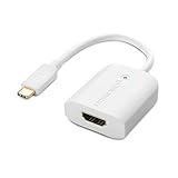 Cable Matters USB C to HDMI Adapter (USB-C to HDMI Adapter) Supporting 4K 60Hz in White - Thunderbolt 3 Port Compatible for Macbook Pro, Dell XPS 13/15, HP Spectre x360, Surface Book 2 and More