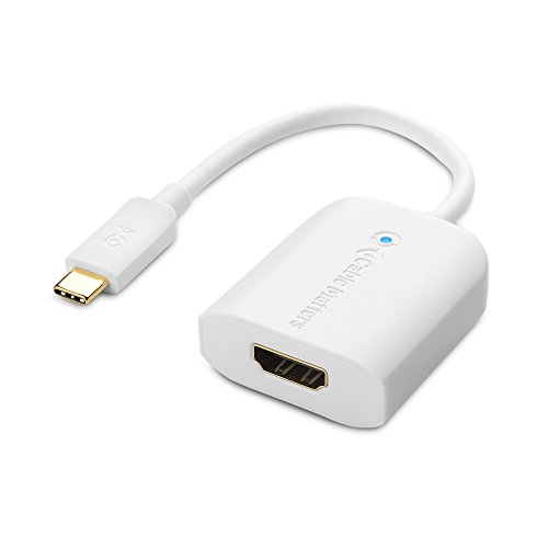 Cable Matters USB C to HDMI Adapter (USB-C to HDMI Adapter) Supporting 4K 60Hz in White - Thunderbolt 3 Port Compatible for MacBook Pro, Dell XPS 13/15, HP Spectre x360, Surface Book 2 and More