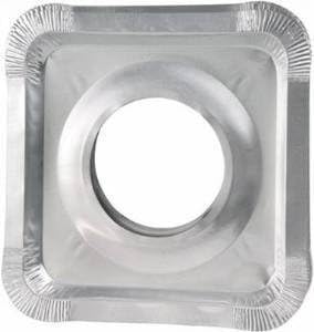USAF DEALS 40 PCS SQUARE ALUMINUM FOIL BURNER BIBS GAS LINERS COVERS 7-8 GMS. EACH FOIL DISPOSABLE NEW