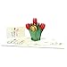 Paper Spiritz Tulips Flower Pop Up Card Tulips Bouquet Pop Up Cards with Envelopes - Birthday Greeting Card Mother’s Day Cards Thank You Card Graduation Celebration Card all Occasion