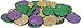 Mardi Gras Plastic Coins 100 Per Bag