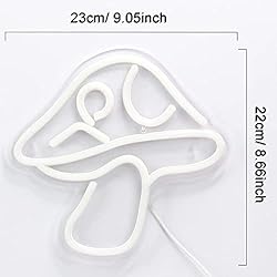 Chi-buy LED Neon Mushroom Cute Neon Sign, USB