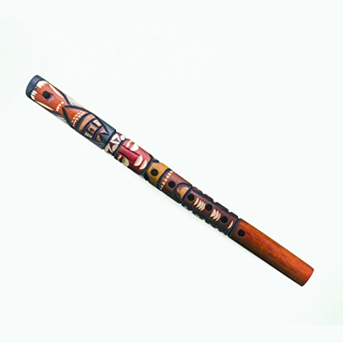 Handmade Bamboo Flute and Woodwind Instrument. Primitive Decor or Table Decoration. Perfect as Musical Instrument for Children. Great Guatemalan Flute