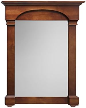 RONBOW Verona 30" x 39" Traditional Solid Wood Frame Wall Decor Bathroom Mirror in Colonial Cherry 606230-F11